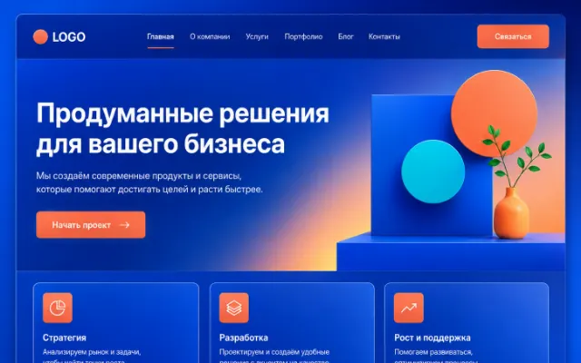 Пример яркого дерзкого сайта